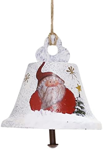 Crăciun din fier forjat desen animat pictat manual bătrâni zăpadă clopot de Crăciun pandantiv pandantiv pridvor înveliș